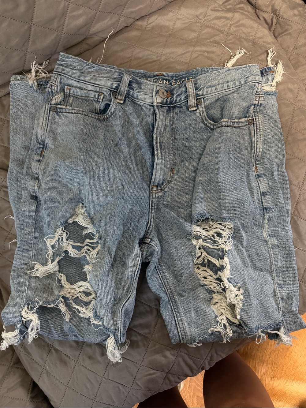 American Eagle Light Blue Denim Mom Jeans